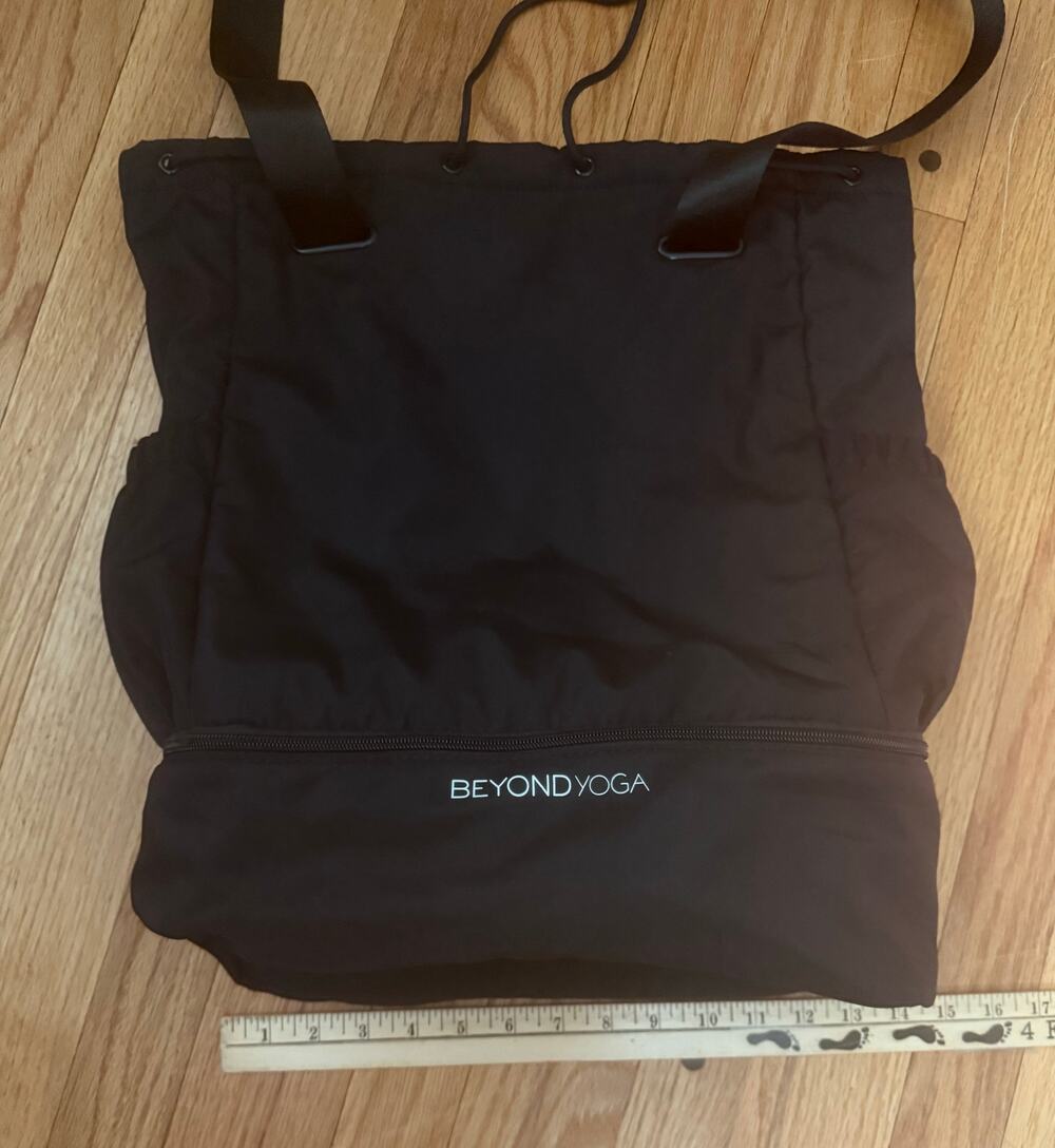 Beyond Yoga Convertible Gym Bag Bookbag Blk Drawstring Workout Bag
